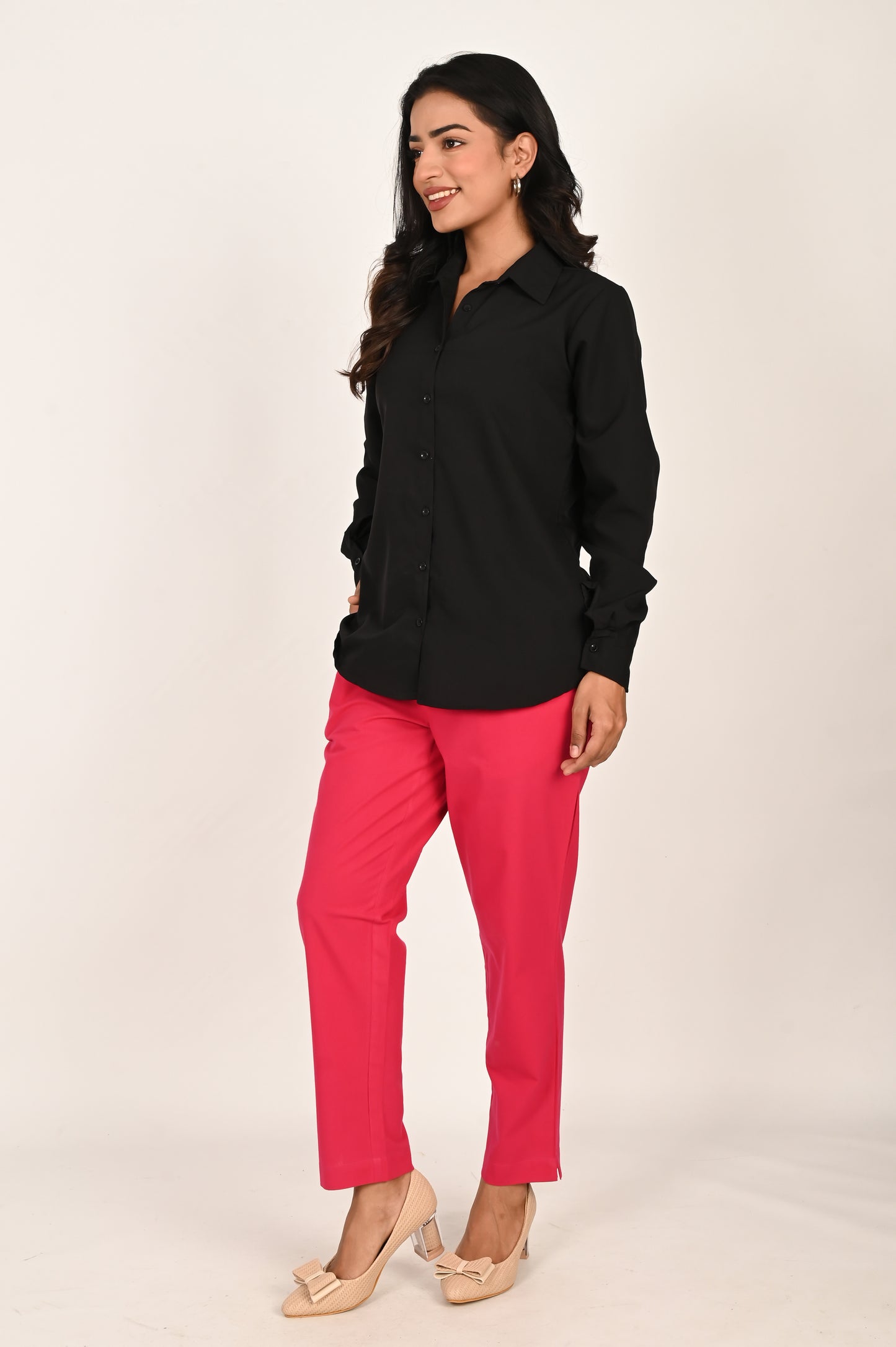 Hot Pink Everyday Cotton Pant