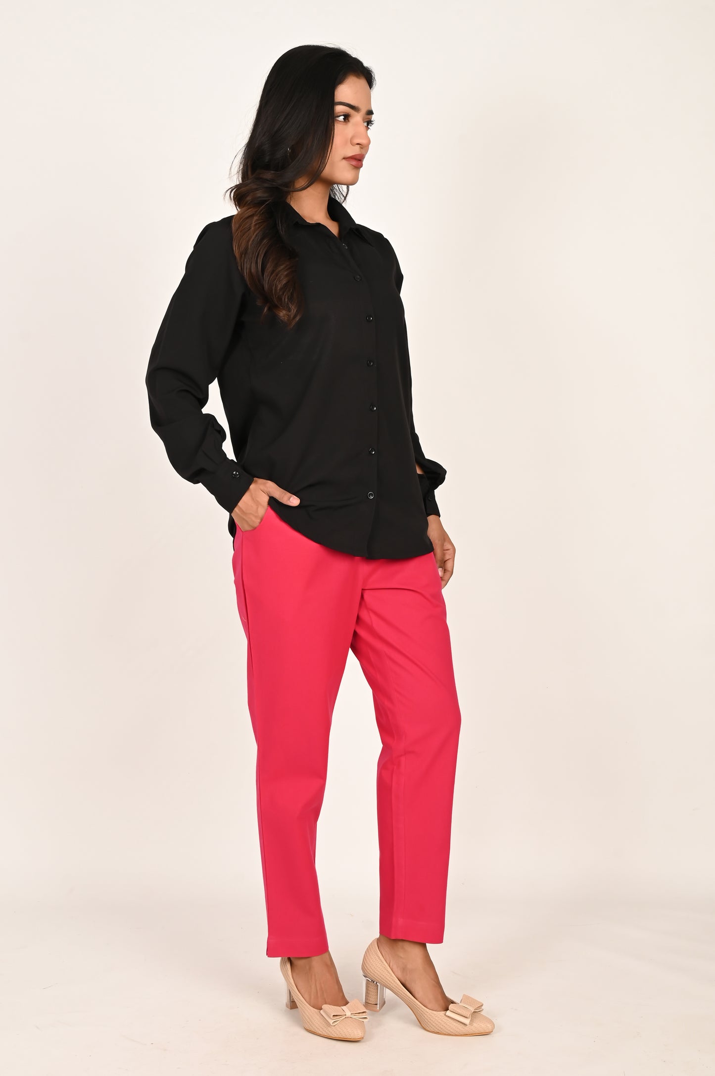 Hot Pink Everyday Cotton Pant