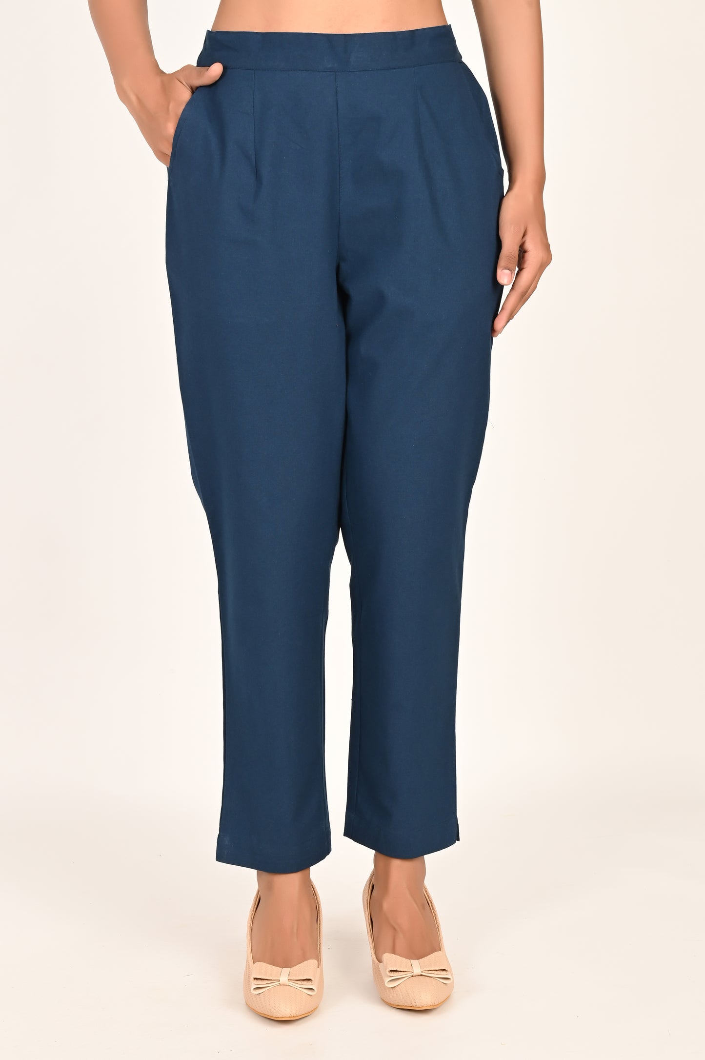 Peacock Blue Everyday Cotton Pant
