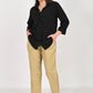 Earthy Brown Cotton Pant For Women