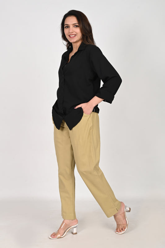 Earthy Brown Everyday Cotton Pant