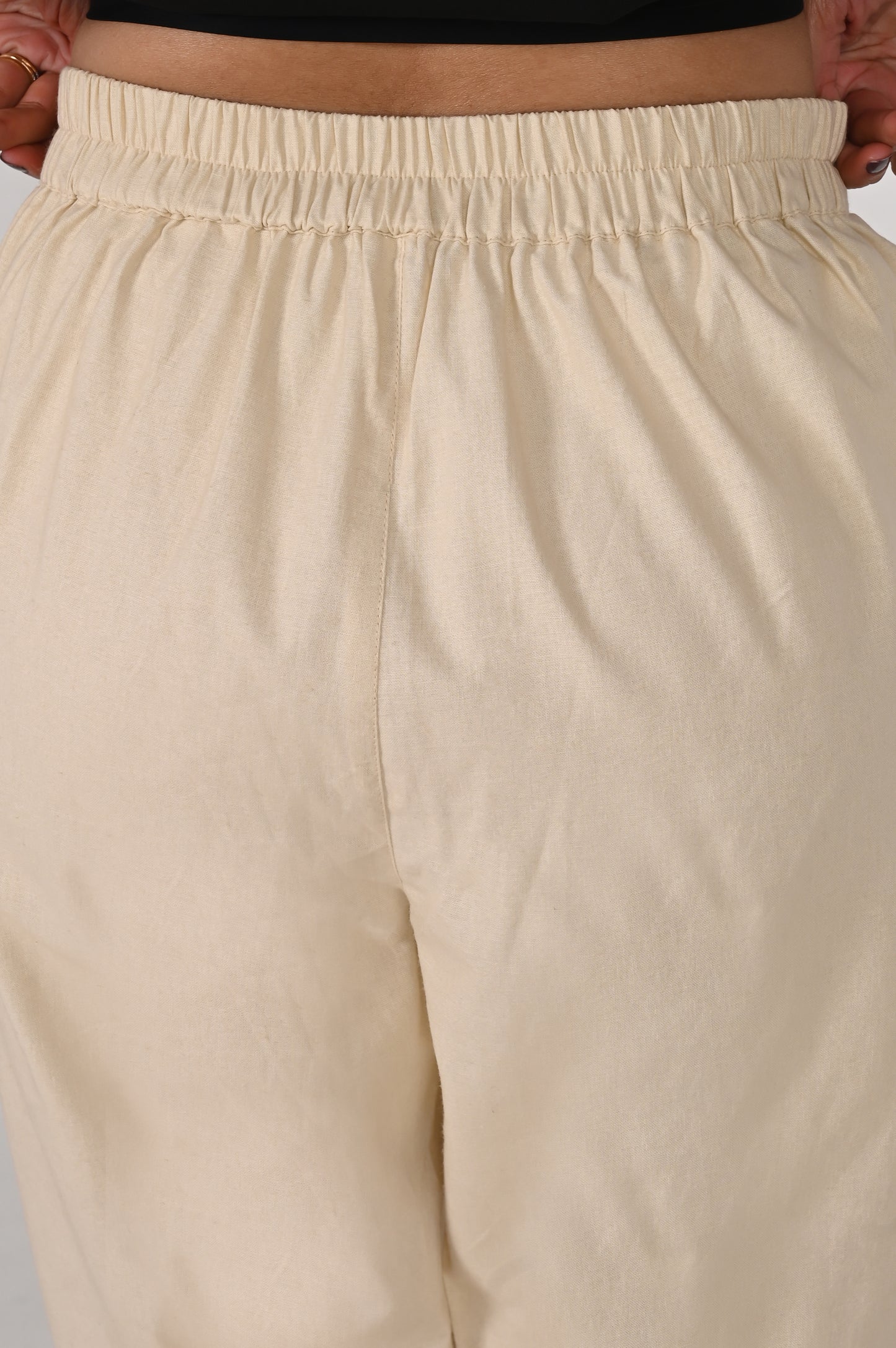 Beige Everyday Cotton Pant