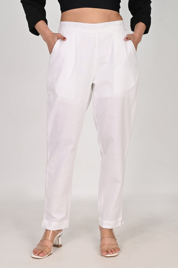 White Everyday Cotton Pant