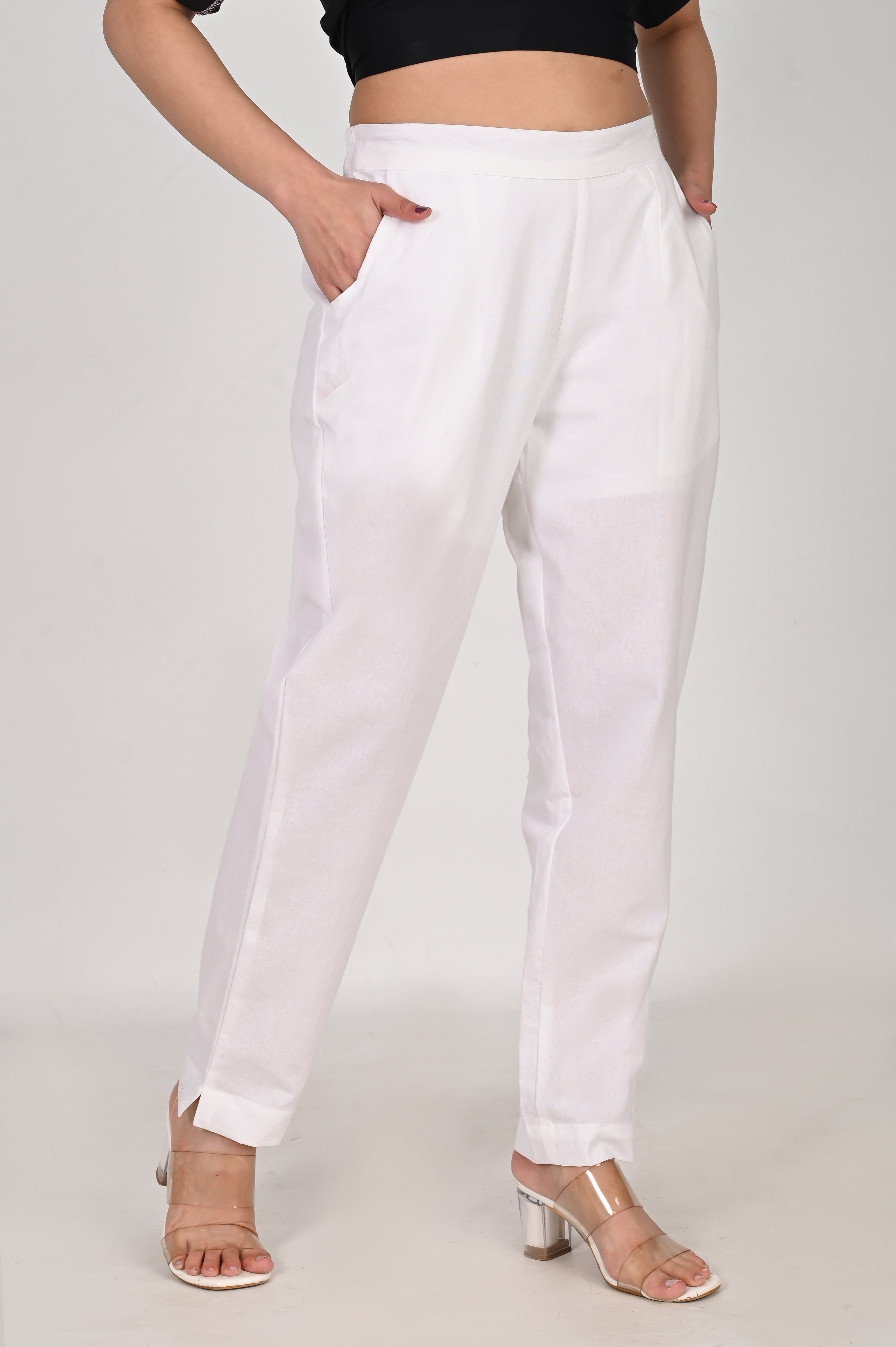 Black WOMAN Paperbag Fit High Waist Jean Cotton Trousers 2708390 | DeFacto