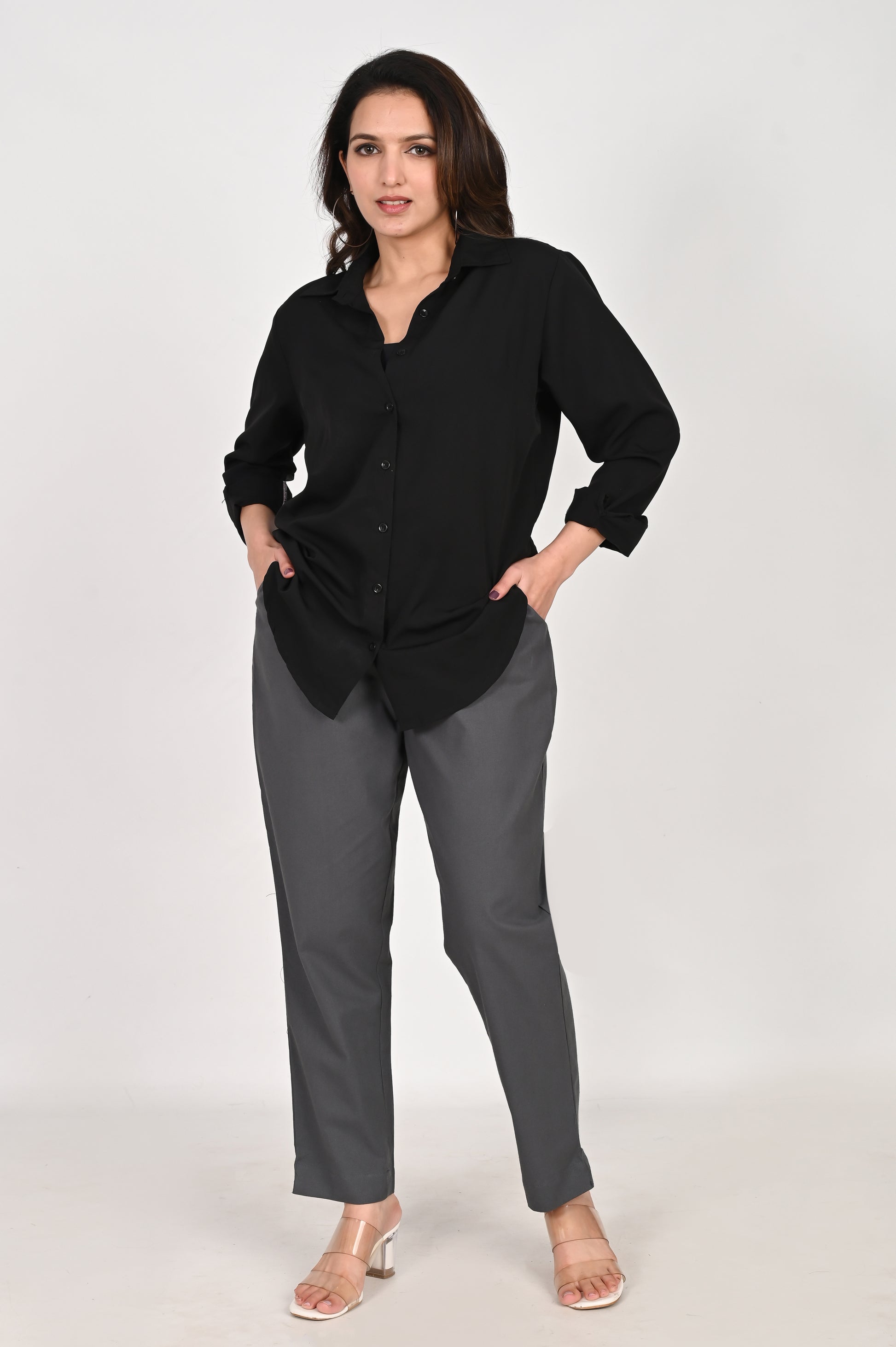 Cement Grey Everyday Cotton Pant – Albelie