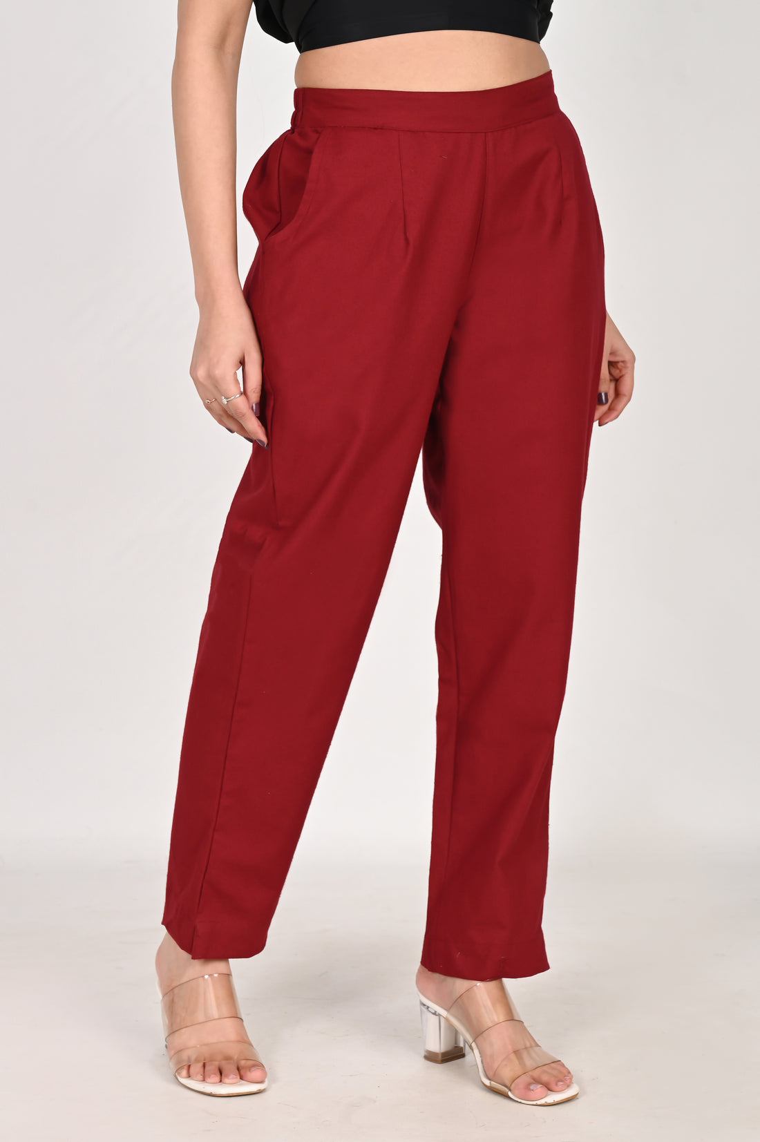 Maroon Everyday Cotton Pant