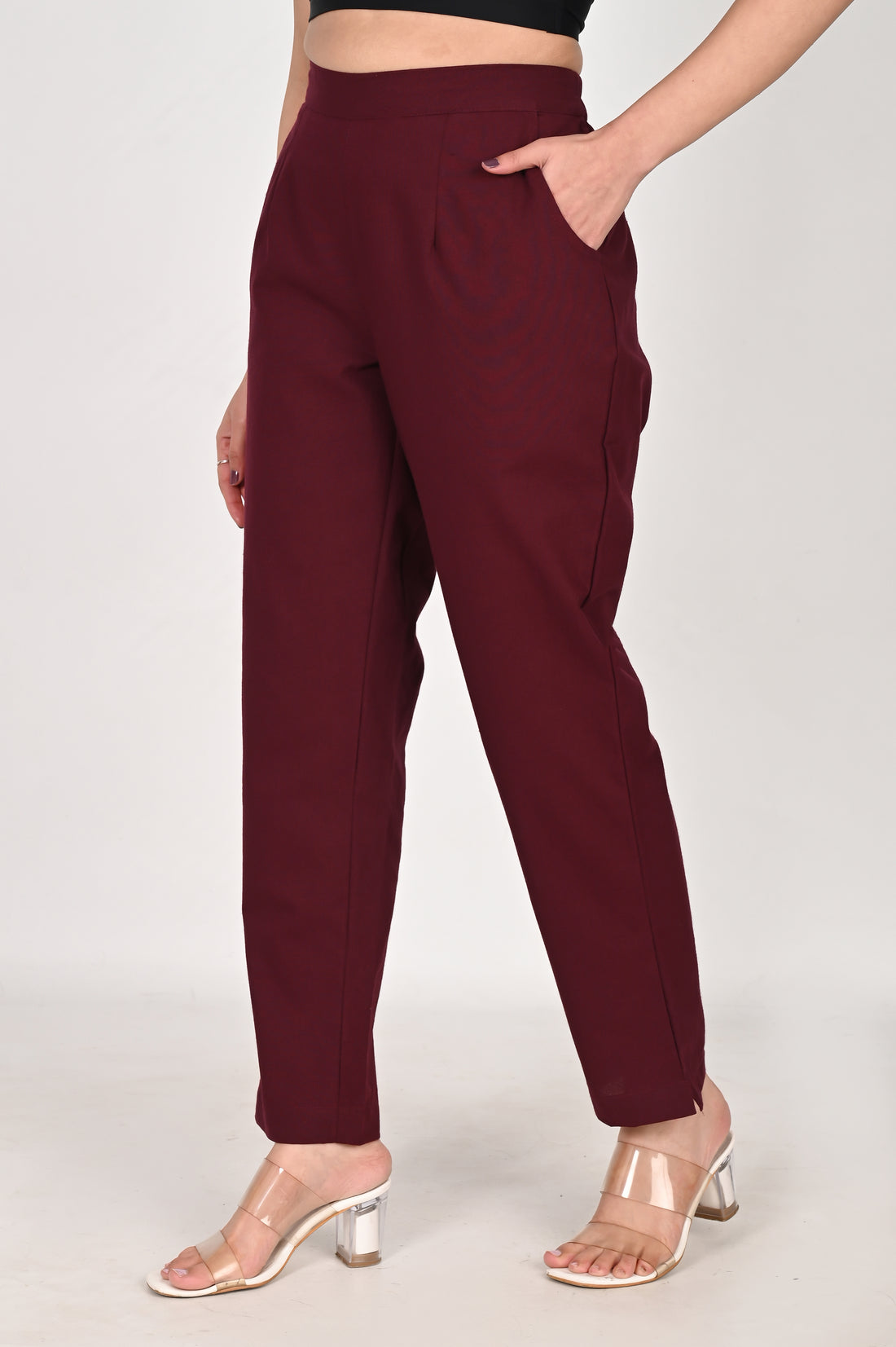 Wine Everyday Cotton Pant