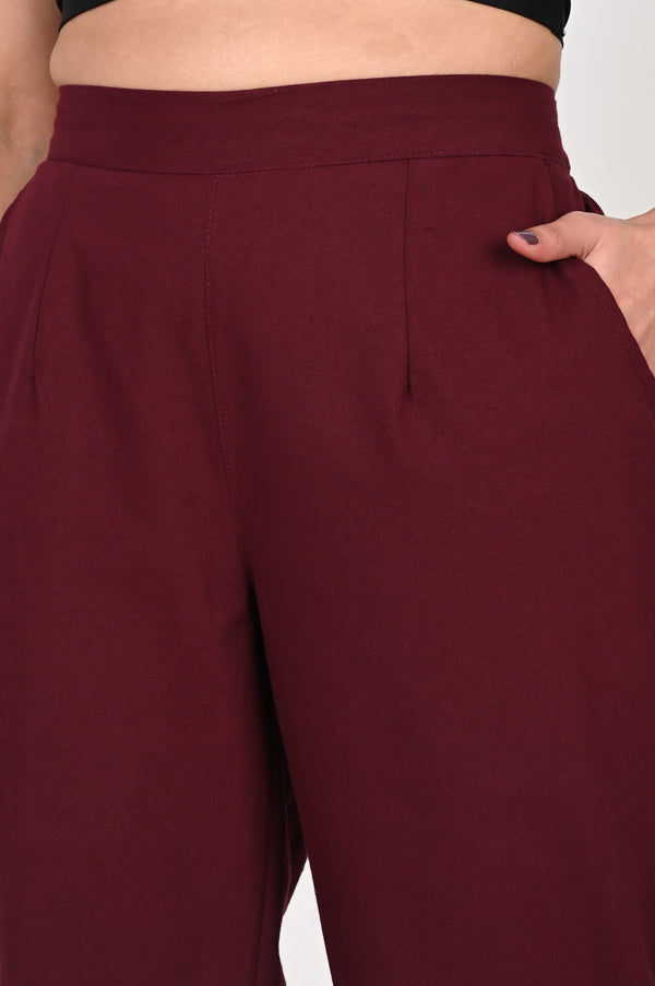Wine Everyday Cotton Pant
