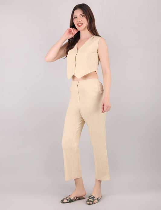 Beige Formal Co-ord Set