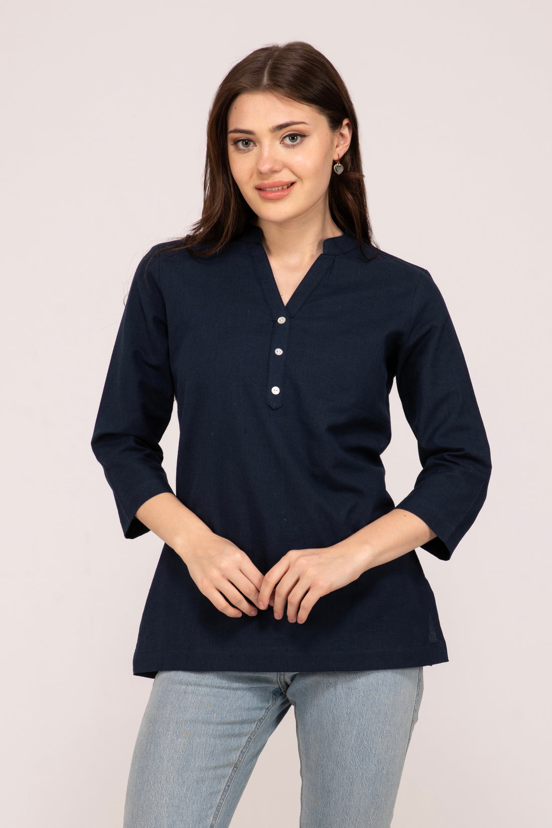 Buy Navy Blue Short Kurti for Women Online at Albelie. Shop From The Latest Kurties available in a variety of size at best prices.