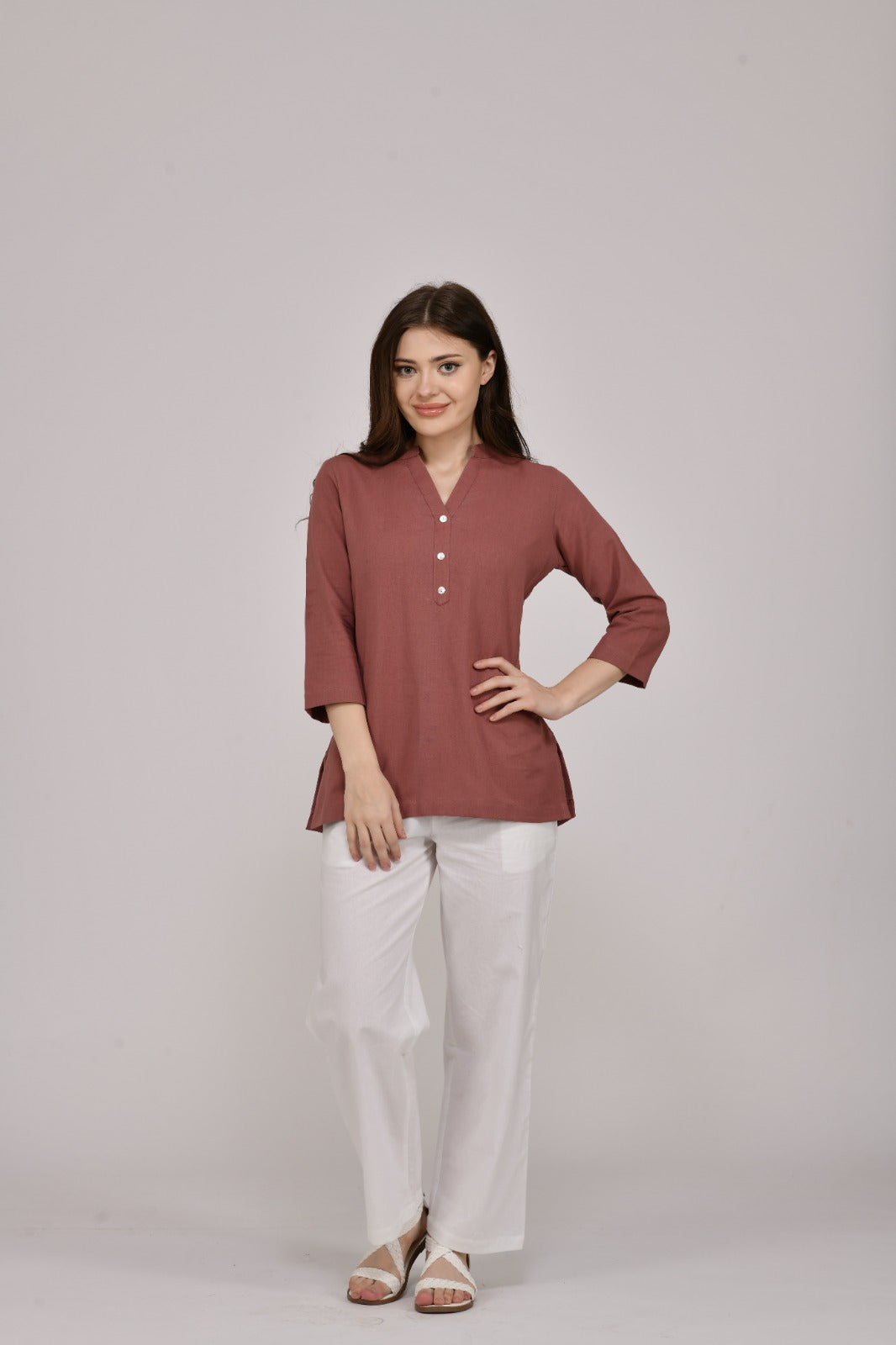 White Wide Leg Cotton Pant