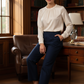 Navy Blue  Wide Leg Cotton pant