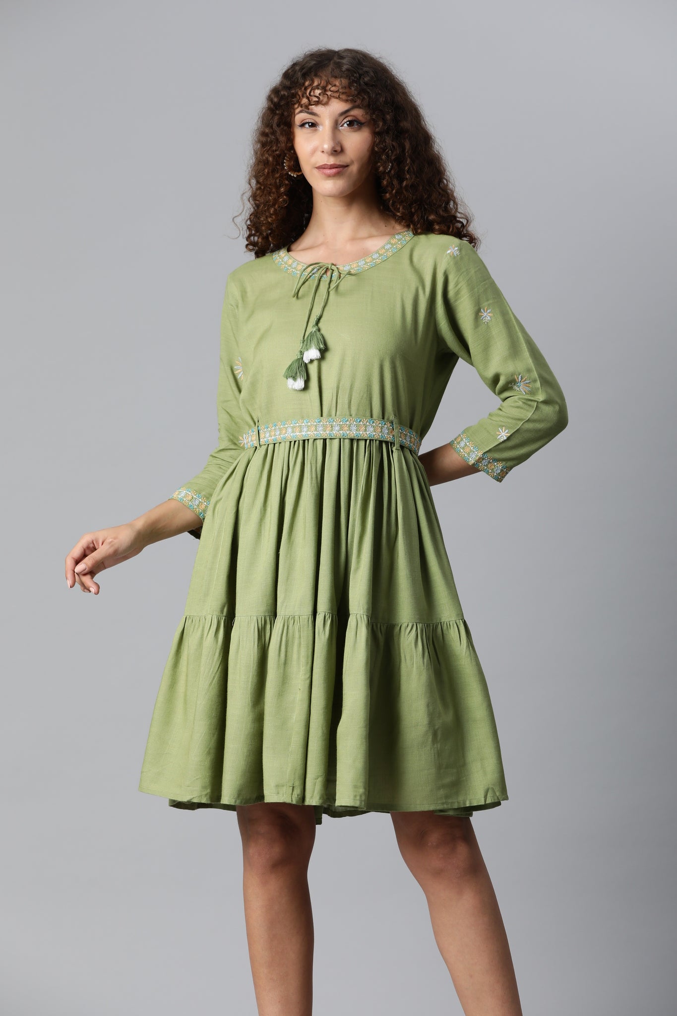 Olive green dress by Increscent | The Secret Label
