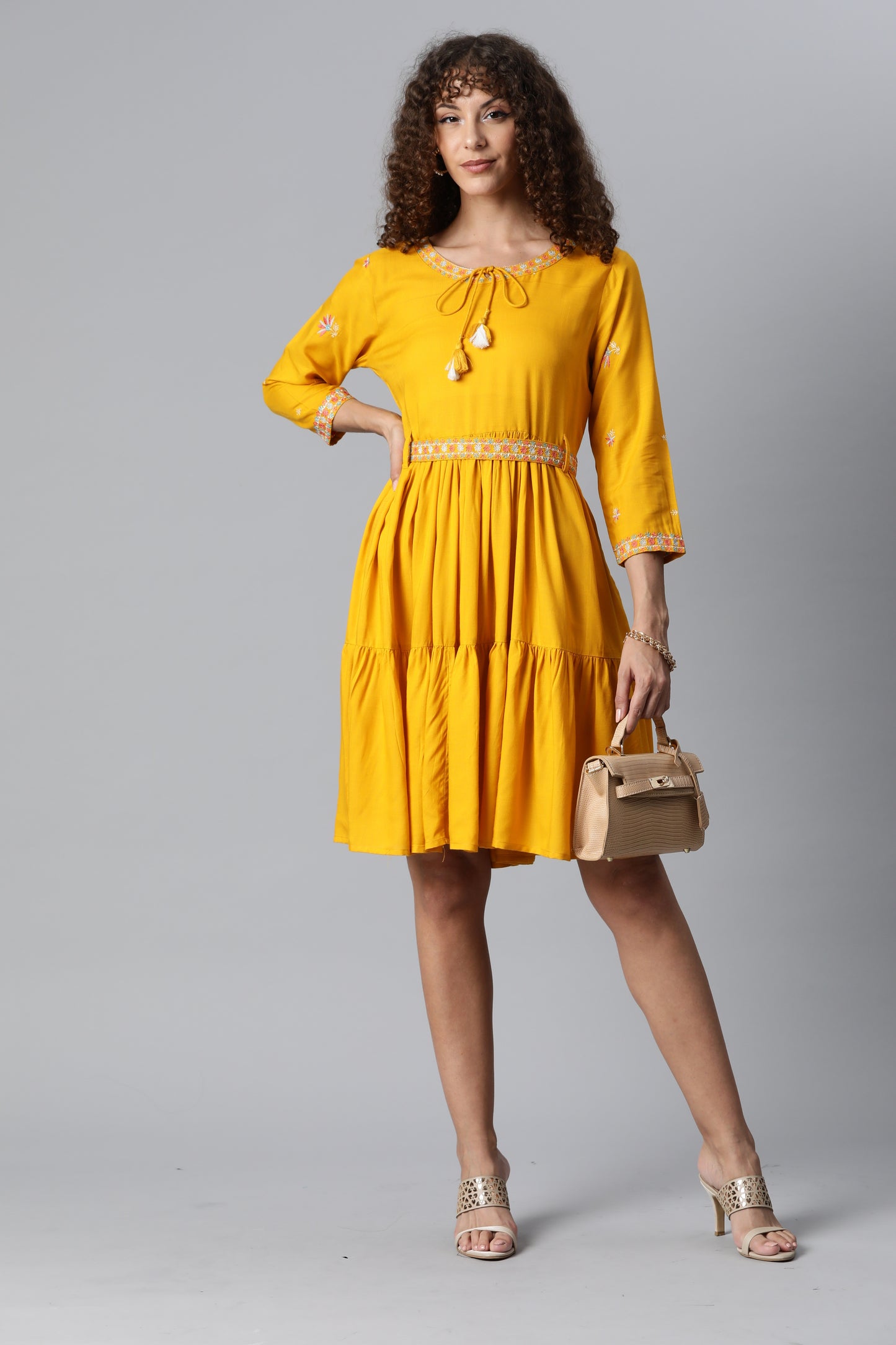 Yellow Flare Dress
