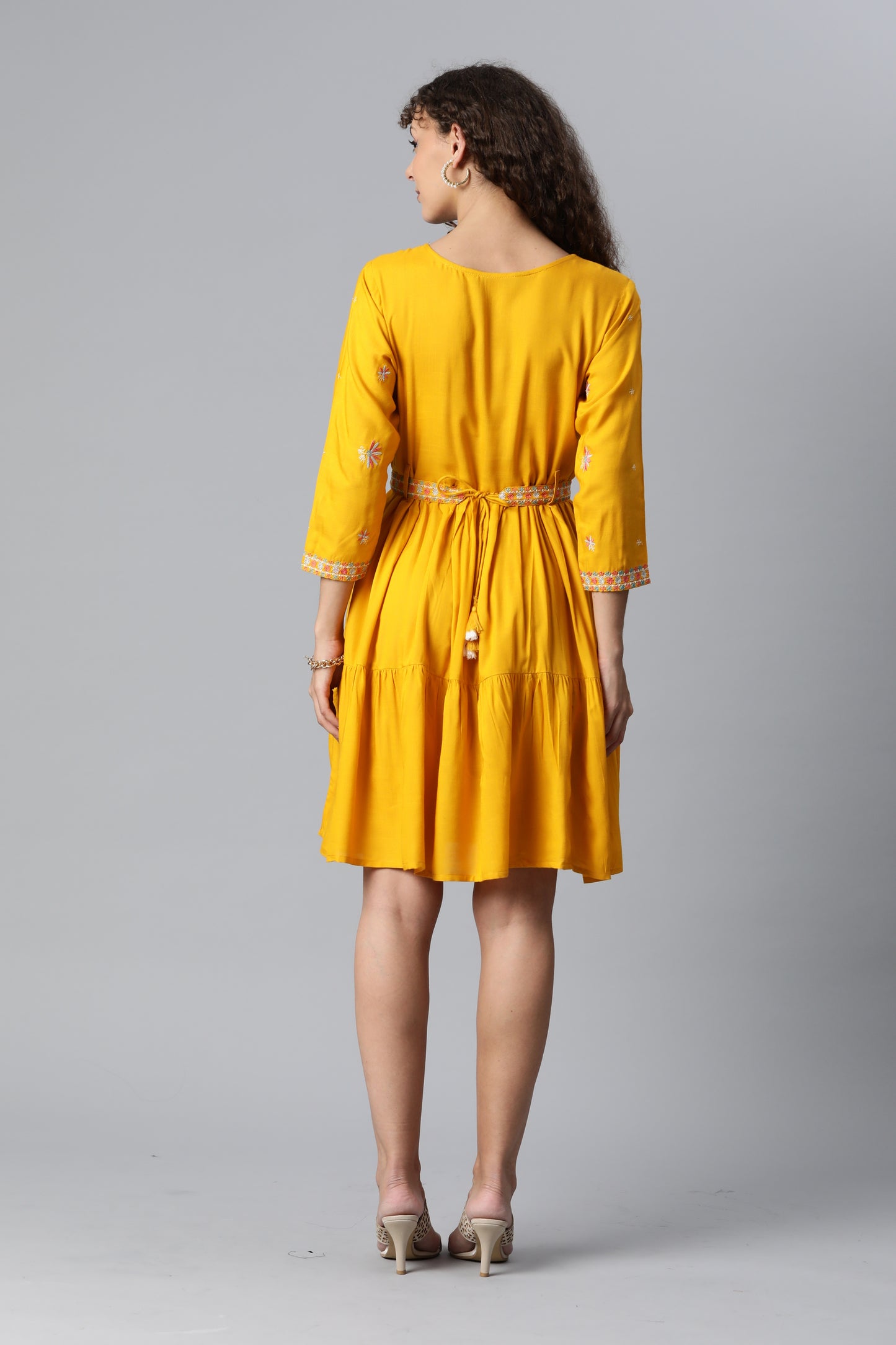 Yellow Flare Dress