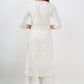 Off - White Golden Sharara Set with Organza Zari Dupatta